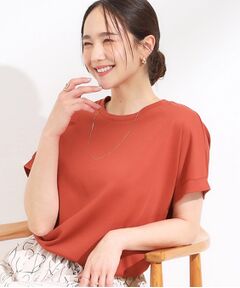 SHOO・LA・RUE / シューラルー カットソー | 【S-LL/汗ジミ軽減/ひんやり/UV】体型カバーに タック入りドルマントップス