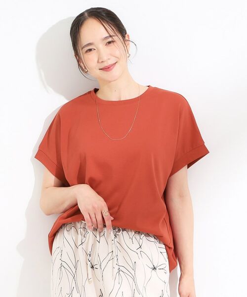 SHOO・LA・RUE / シューラルー カットソー | 【S-LL/汗ジミ軽減/ひんやり/UV】体型カバーに タック入りドルマントップス | 詳細13