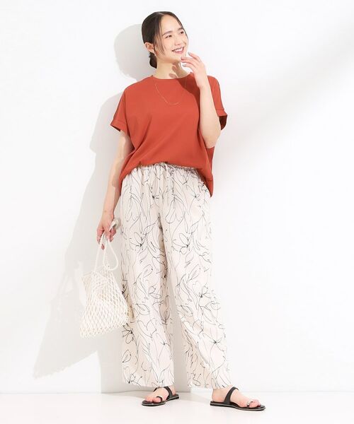 SHOO・LA・RUE / シューラルー カットソー | 【S-LL/汗ジミ軽減/ひんやり/UV】体型カバーに タック入りドルマントップス | 詳細15