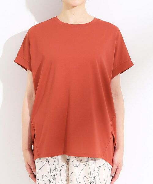 SHOO・LA・RUE / シューラルー カットソー | 【S-LL/汗ジミ軽減/ひんやり/UV】体型カバーに タック入りドルマントップス | 詳細17