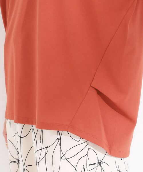 SHOO・LA・RUE / シューラルー カットソー | 【S-LL/汗ジミ軽減/ひんやり/UV】体型カバーに タック入りドルマントップス | 詳細22