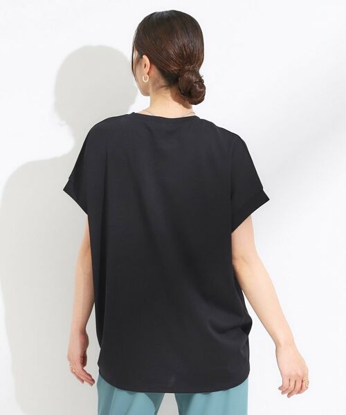 SHOO・LA・RUE / シューラルー カットソー | 【S-LL/汗ジミ軽減/ひんやり/UV】体型カバーに タック入りドルマントップス | 詳細6