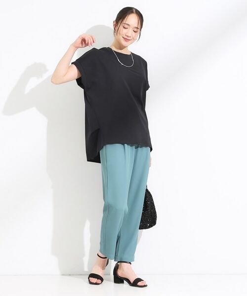 SHOO・LA・RUE / シューラルー カットソー | 【S-LL/汗ジミ軽減/ひんやり/UV】体型カバーに タック入りドルマントップス | 詳細7