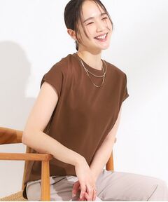 SHOO・LA・RUE / シューラルー カットソー | 【S-LL/汗ジミ軽減/ひんやり/UV】フレンチスリーブTシャツ