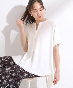 SHOO・LA・RUE / シューラルー カットソー | 【ひんやり】さらりとしたタッチが上品見え ワンボタンデザイン トップス