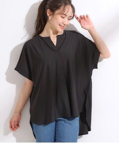 SHOO・LA・RUE / シューラルー カットソー | 【ひんやり】さらりとしたタッチが上品見え ワンボタンデザイン トップス