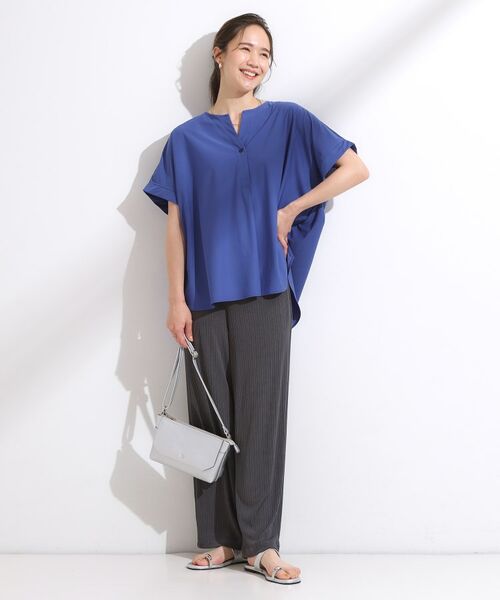 SHOO・LA・RUE / シューラルー カットソー | 【ひんやり】さらりとしたタッチが上品見え ワンボタンデザイン トップス | 詳細11