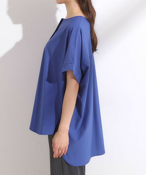 SHOO・LA・RUE / シューラルー カットソー | 【ひんやり】さらりとしたタッチが上品見え ワンボタンデザイン トップス | 詳細14