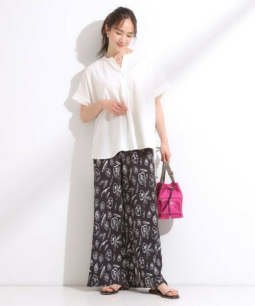 SHOO・LA・RUE / シューラルー カットソー | 【ひんやり】さらりとしたタッチが上品見え ワンボタンデザイン トップス | 詳細3