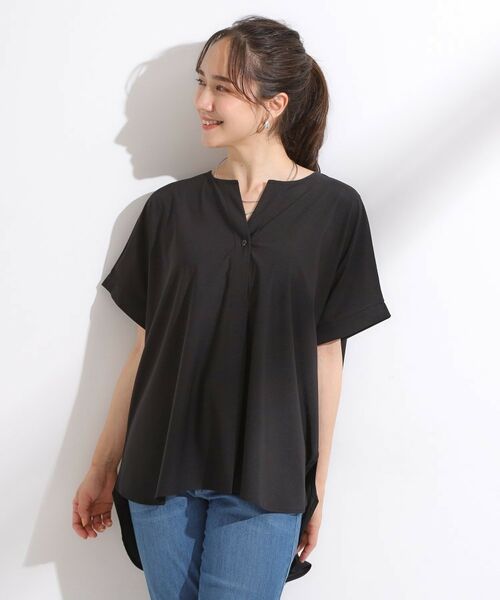 SHOO・LA・RUE / シューラルー カットソー | 【ひんやり】さらりとしたタッチが上品見え ワンボタンデザイン トップス | 詳細5