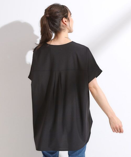 SHOO・LA・RUE / シューラルー カットソー | 【ひんやり】さらりとしたタッチが上品見え ワンボタンデザイン トップス | 詳細6