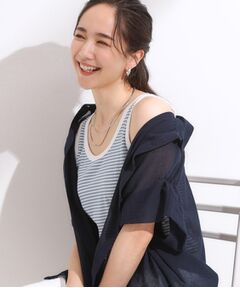 SHOO・LA・RUE / シューラルー キャミソール・チューブトップ | 【洗える/S-LL】首元きれい テレコリブタンクトップ