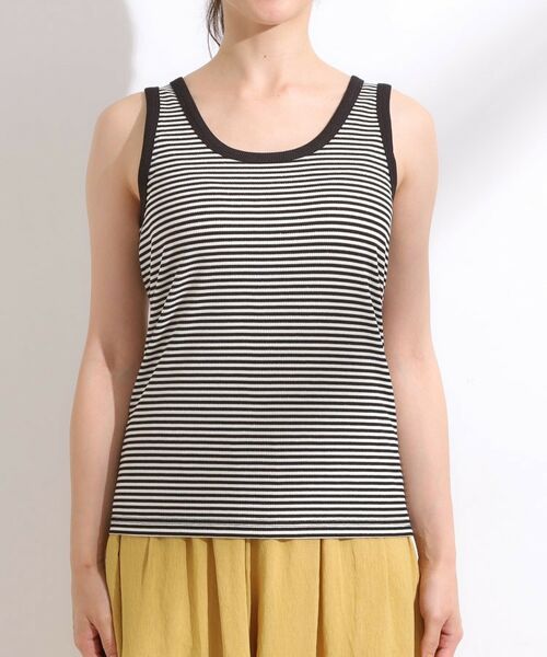 SHOO・LA・RUE / シューラルー キャミソール・チューブトップ | 【洗える/S-LL】首元きれい テレコリブタンクトップ | 詳細17