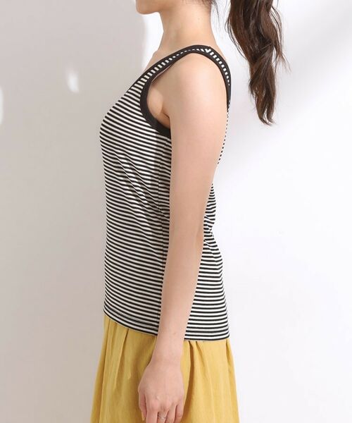 SHOO・LA・RUE / シューラルー キャミソール・チューブトップ | 【洗える/S-LL】首元きれい テレコリブタンクトップ | 詳細18