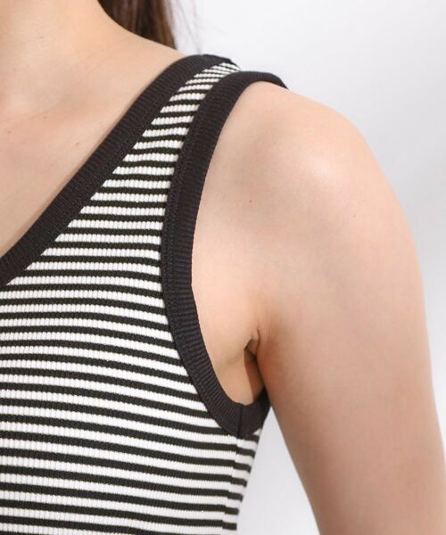SHOO・LA・RUE / シューラルー キャミソール・チューブトップ | 【洗える/S-LL】首元きれい テレコリブタンクトップ | 詳細21