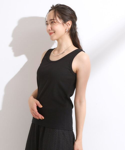 SHOO・LA・RUE / シューラルー キャミソール・チューブトップ | 【洗える/S-LL】首元きれい テレコリブタンクトップ | 詳細6