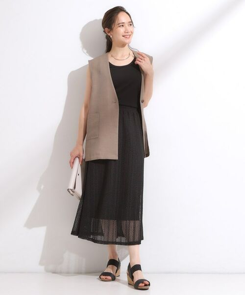 SHOO・LA・RUE / シューラルー キャミソール・チューブトップ | 【洗える/S-LL】首元きれい テレコリブタンクトップ | 詳細7