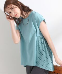 SHOO・LA・RUE / シューラルー カットソー | 【S-LL/体型カバー】インせずサマ見え レース使いAライントップス