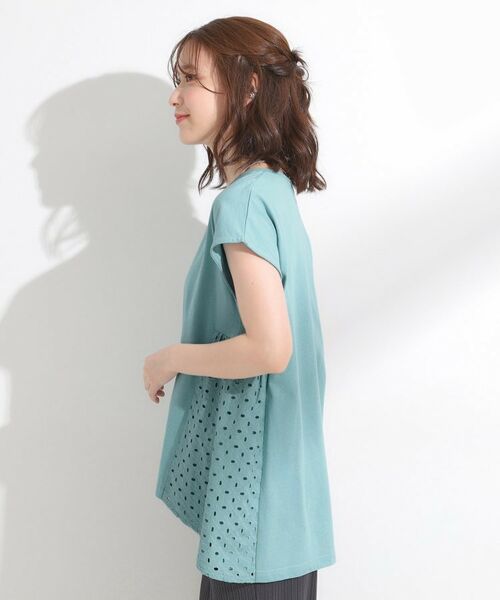 SHOO・LA・RUE / シューラルー カットソー | 【S-LL/体型カバー】インせずサマ見え レース使いAライントップス | 詳細10