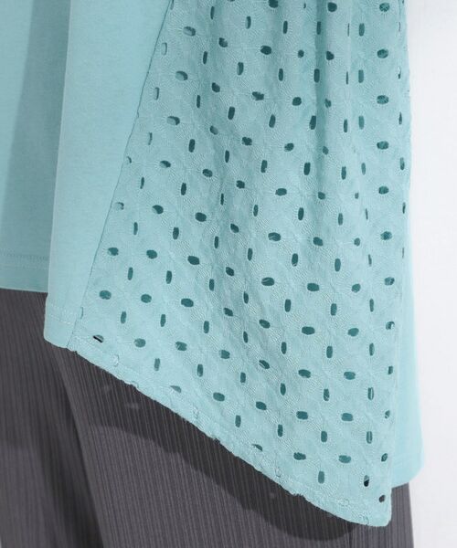 SHOO・LA・RUE / シューラルー カットソー | 【S-LL/体型カバー】インせずサマ見え レース使いAライントップス | 詳細18