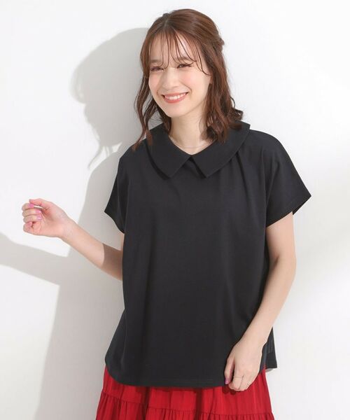 SHOO・LA・RUE / シューラルー カットソー | 【S-LL】こだわりの襟バランスが大人かわいい ボックスシルエットトップス | 詳細1