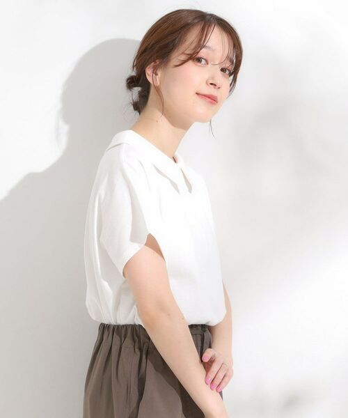 SHOO・LA・RUE / シューラルー カットソー | 【S-LL】こだわりの襟バランスが大人かわいい ボックスシルエットトップス | 詳細6