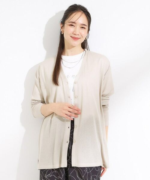 SHOO・LA・RUE / シューラルー カーディガン・ボレロ | 【S-LL/ひんやり/UV】手の甲まで隠れる トッパーカーディガン | 詳細1