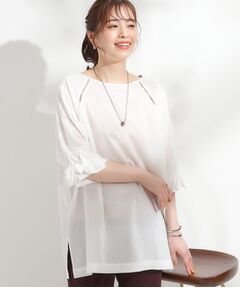 SHOO・LA・RUE / シューラルー チュニック | 【S-LL】お袖デザインが華やか はしごレースチュニック