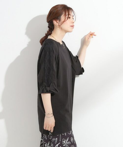 SHOO・LA・RUE / シューラルー チュニック | 【S-LL】お袖デザインが華やか はしごレースチュニック | 詳細6