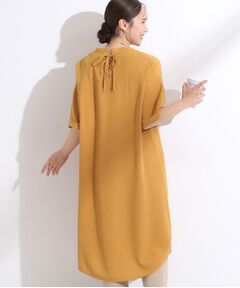 SHOO・LA・RUE / シューラルー ミニ丈・ひざ丈ワンピース | 【洗える/S-LL/洗濯後しわになりにくい】バックレースアップチュニック