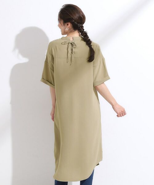 SHOO・LA・RUE / シューラルー ミニ丈・ひざ丈ワンピース | 【洗える/S-LL/洗濯後しわになりにくい】バックレースアップチュニック | 詳細10