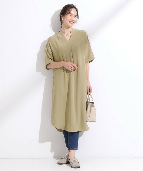 SHOO・LA・RUE / シューラルー ミニ丈・ひざ丈ワンピース | 【洗える/S-LL/洗濯後しわになりにくい】バックレースアップチュニック | 詳細11