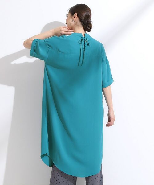 SHOO・LA・RUE / シューラルー ミニ丈・ひざ丈ワンピース | 【洗える/S-LL/洗濯後しわになりにくい】バックレースアップチュニック | 詳細14