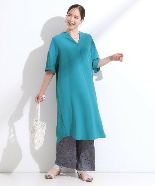 SHOO・LA・RUE / シューラルー ミニ丈・ひざ丈ワンピース | 【洗える/S-LL/洗濯後しわになりにくい】バックレースアップチュニック | 詳細15