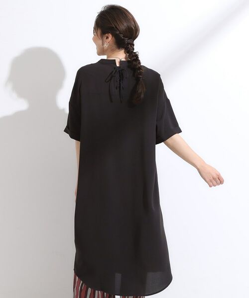 SHOO・LA・RUE / シューラルー ミニ丈・ひざ丈ワンピース | 【洗える/S-LL/洗濯後しわになりにくい】バックレースアップチュニック | 詳細2