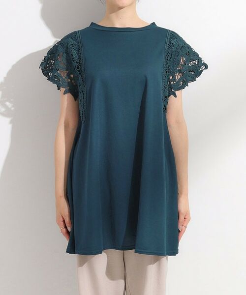 SHOO・LA・RUE / シューラルー チュニック | 【S-LL】上品華やか お袖レースチュニックトップス | 詳細13