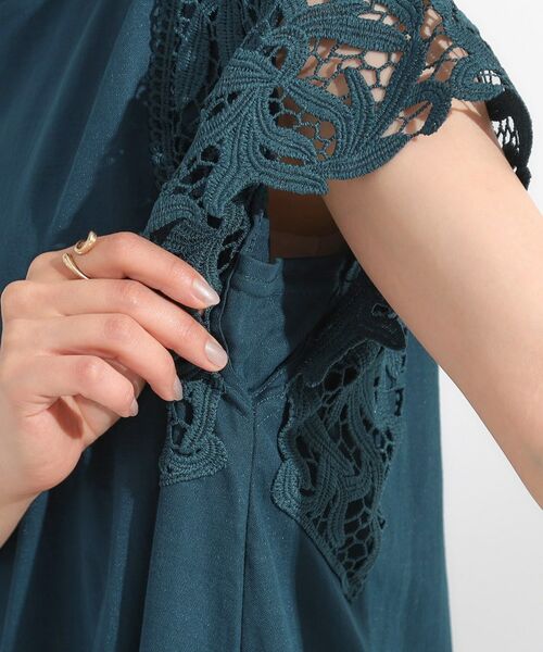 SHOO・LA・RUE / シューラルー チュニック | 【S-LL】上品華やか お袖レースチュニックトップス | 詳細19