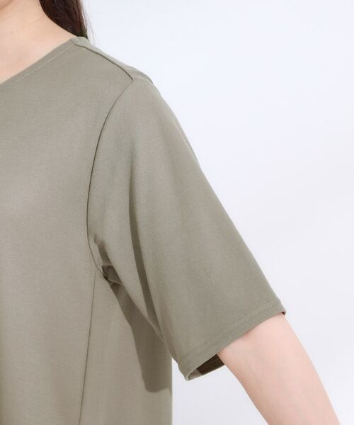 SHOO・LA・RUE / シューラルー ロング・マキシ丈ワンピース | 【S-LL/ひんやり/体型カバー】さらりと着られる バイカラーAラインワンピース | 詳細18