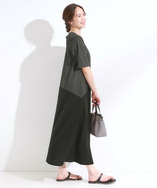 SHOO・LA・RUE / シューラルー ロング・マキシ丈ワンピース | 【S-LL/ひんやり/体型カバー】さらりと着られる バイカラーAラインワンピース | 詳細2