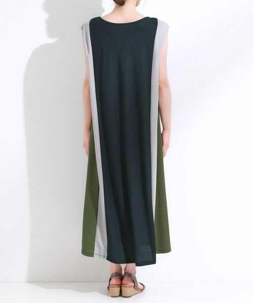 SHOO・LA・RUE / シューラルー ロング・マキシ丈ワンピース | 【S-LL/ひんやり】全身すっきり見えが楽に叶う サイド切替 バイカラーAラインワンピース | 詳細15
