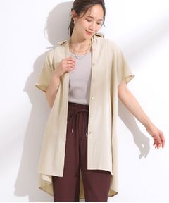 SHOO・LA・RUE / シューラルー チュニック | 【S-LL/ひんやり】さらりとしたタッチが心地よい バックギャザーブラウス