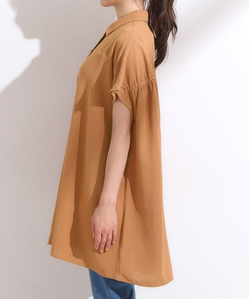 SHOO・LA・RUE / シューラルー チュニック | 【S-LL/ひんやり】さらりとしたタッチが心地よい バックギャザーブラウス | 詳細14