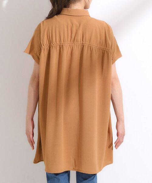 SHOO・LA・RUE / シューラルー チュニック | 【S-LL/ひんやり】さらりとしたタッチが心地よい バックギャザーブラウス | 詳細15