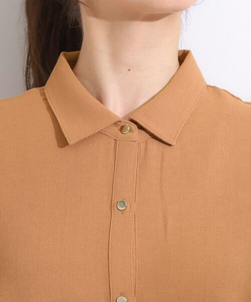 SHOO・LA・RUE / シューラルー チュニック | 【S-LL/ひんやり】さらりとしたタッチが心地よい バックギャザーブラウス | 詳細16