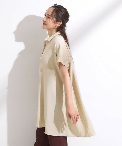 SHOO・LA・RUE / シューラルー チュニック | 【S-LL/ひんやり】さらりとしたタッチが心地よい バックギャザーブラウス | 詳細2