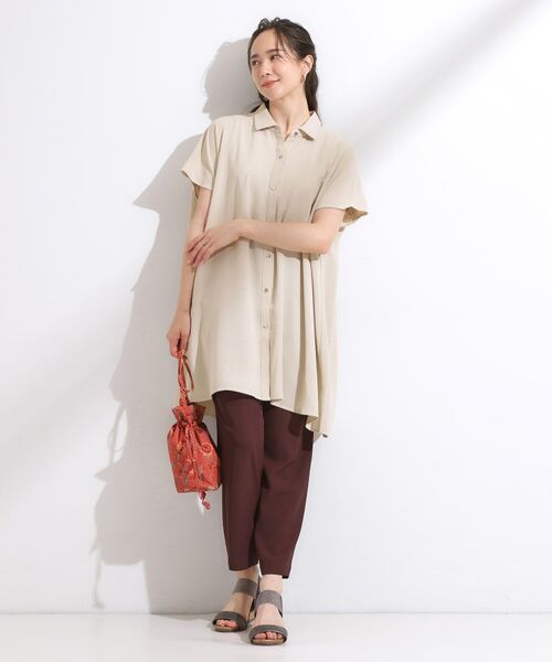 SHOO・LA・RUE / シューラルー チュニック | 【S-LL/ひんやり】さらりとしたタッチが心地よい バックギャザーブラウス | 詳細3