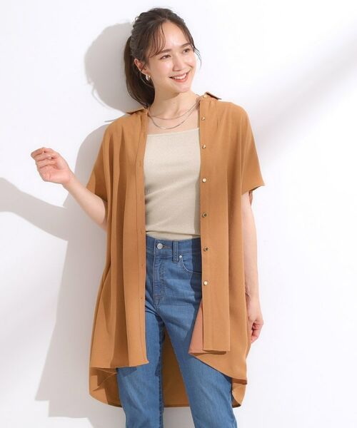 SHOO・LA・RUE / シューラルー チュニック | 【S-LL/ひんやり】さらりとしたタッチが心地よい バックギャザーブラウス | 詳細9