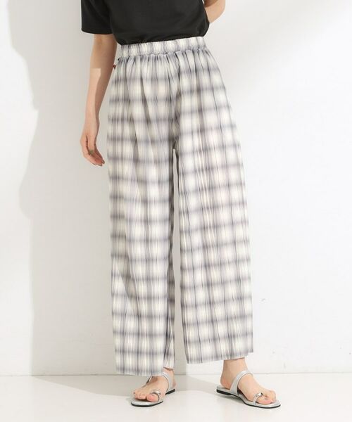 SHOO・LA・RUE / シューラルー パンツ | 【S-LL/ポケット付き】チェック柄 ウェーブプリーツパンツ | 詳細1