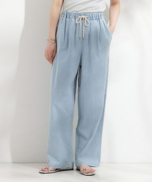 SHOO・LA・RUE / シューラルー パンツ | 暑い夏も軽やかに デニムイージーワイドパンツ | 詳細1
