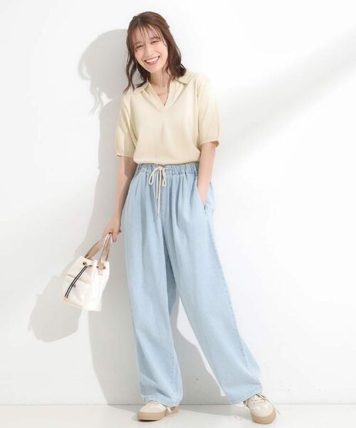 SHOO・LA・RUE / シューラルー パンツ | 暑い夏も軽やかに デニムイージーワイドパンツ | 詳細15